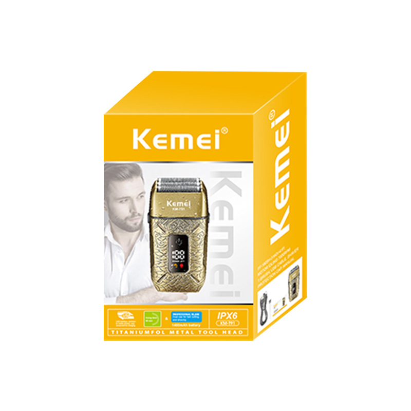 Komei afeitadora recíproca transfronteriza KM-T91 afeitadora eléctrica metálica cortadora de barba doméstica al por mayor