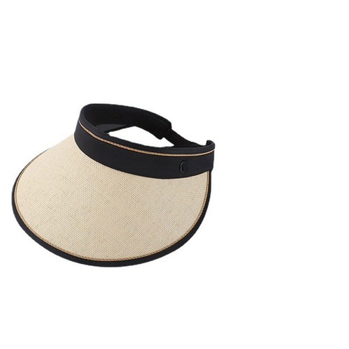 Sun Protection Hat for Women, UV Protection Summer Foldable Sun Hat, Empty Top Black Rubber New Wide Brim Bicycle Sun Hat for Men
