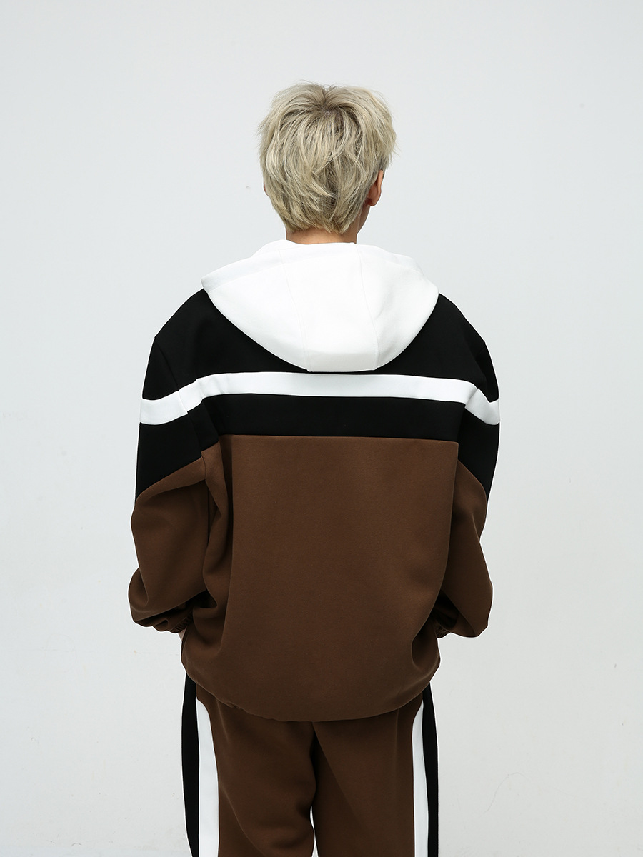 Mtlclothes ropa de Hombre | 2023 otoño americano nicho deconstrucción diseño color matching suéter casual traje moda