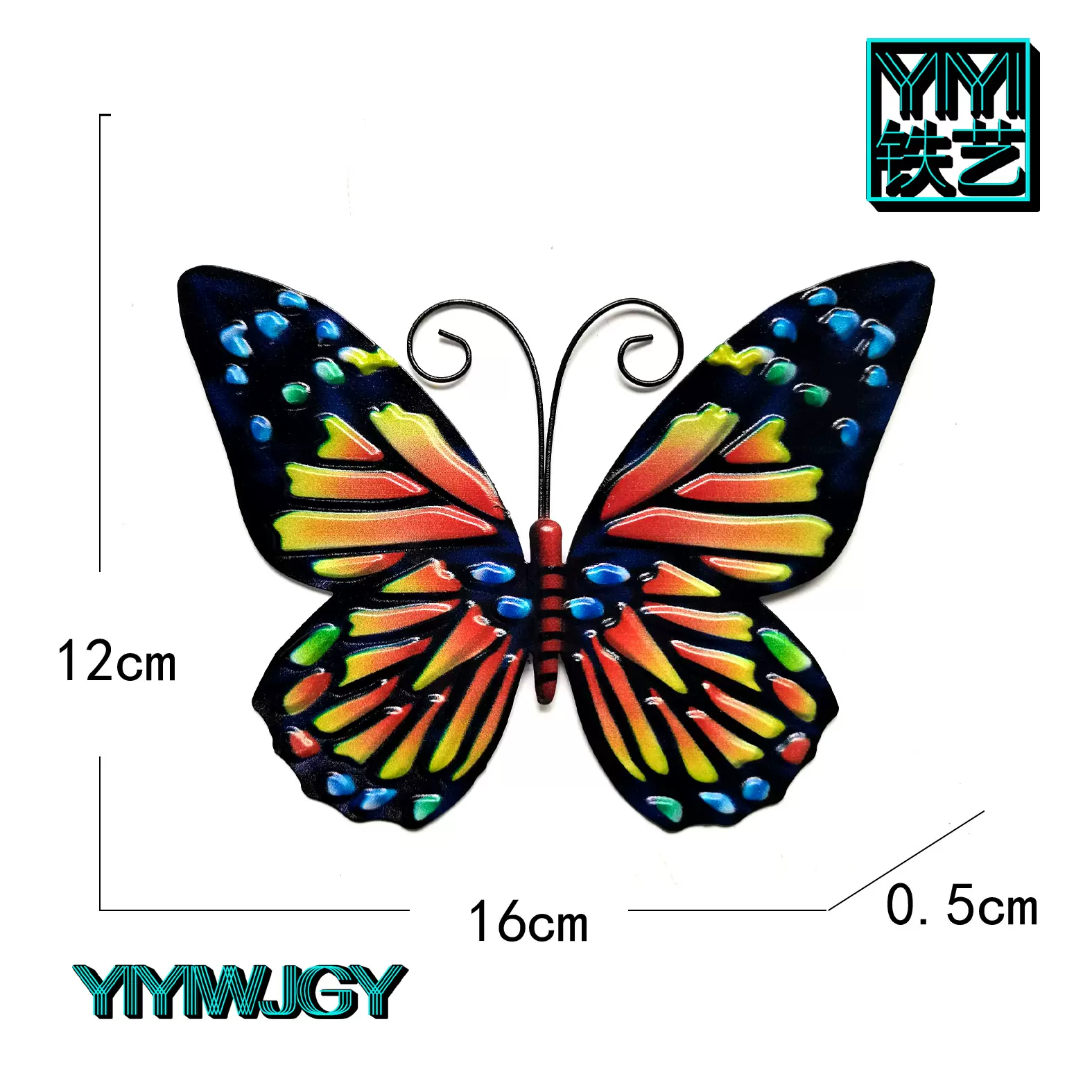 跨境货源铁制蝴蝶壁饰家居工艺礼品壁饰铁艺壁挂装饰品室内外装饰