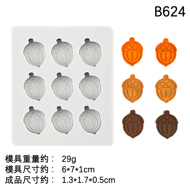 Lindo personaje de rana molde de silicona calabaza en forma de avellana molde de chocolate yeso goteo fuego pintura molde de cera