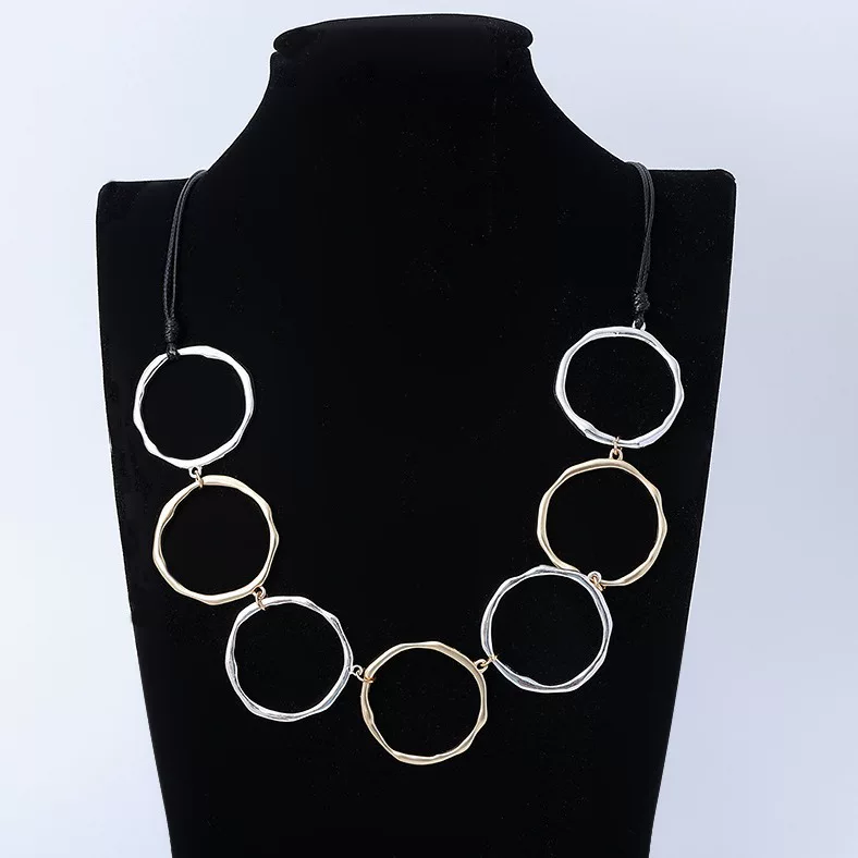 Wooden necklace heart-shaped, metal long chain, sweater, Amazon, European style
