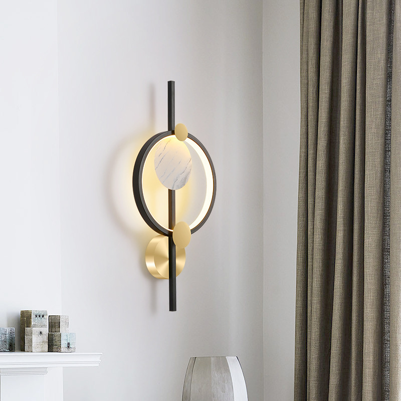 Luz de cabecera moderna Zhongshan fondo lámpara de poste dormitorio simple arte lámpara de cabecera lámpara de pared lámpara de fondo decoración de sala de estar