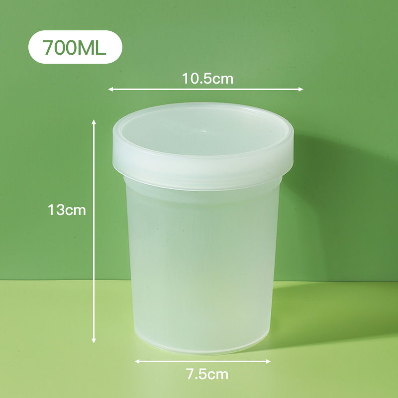 Taza de hierba, pudín de pera asada, yogur helado, postre resistente al calor y resistente al frío, taza de embalaje, caja de embalaje de frutas, barril