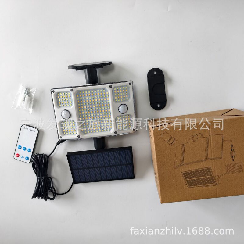 ソーラー分体シングルヘッドウォールライト屋外防水人体感応ソーラー庭リモコン投光器ガレージライト|undefined