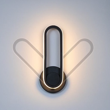 Lámpara de pared giratoria minimalista moderna, lámpara de pared interior con forma de pista de aterrizaje, lámpara LED regulable para el hogar, sofá de cabecera