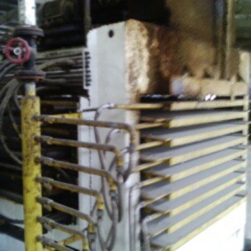 指接板热压机转让,九成新联翔八层带侧压热压机急转木工机械