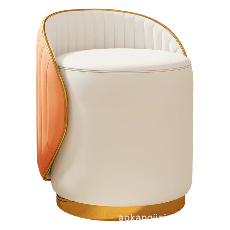 Стул для макияжа спальня для девочек простой туалетный столик стул легкий роскошный продвинутый интернет знаменитости табурет для ногтей спинка круглый табурет для дома