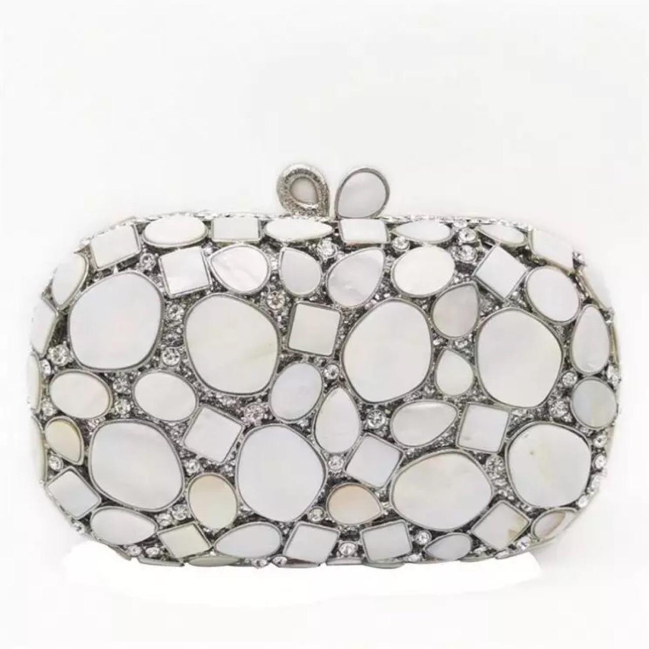 Nueva bolsa de diamante de concha de banquete europea y americana, bolsas de mano de diamante de metal, embrague Shell para mujeres