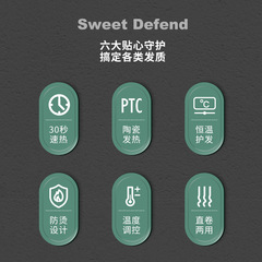 Foreign trade special electric heated hair straightening iron for wet and dry use, constant temperature, no hair damage, Amazon portable electric hair straightening comb