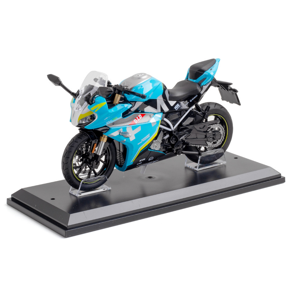 Huayi aleación coche modelo 1 a 12 batalla águila primavera viento 250sr motocicleta con sonido luz juguete música modelo adornos