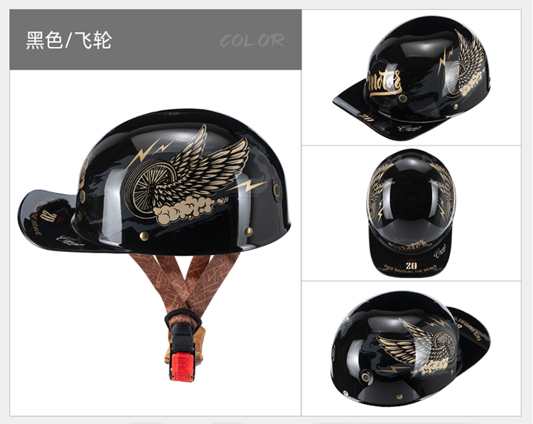 Motorcycle Helmet Women Summer Half Helmet Electric Motorbike Retro Sunscreen