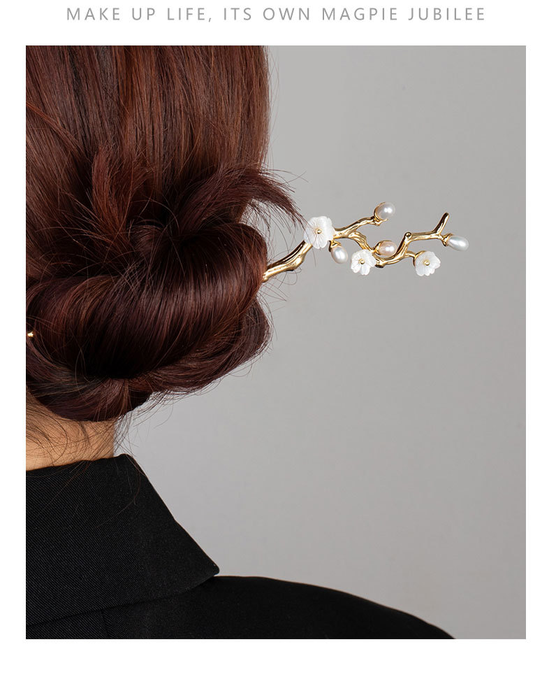 古风时尚优雅梅花发簪小众轻奢风高级感中式发钗新品