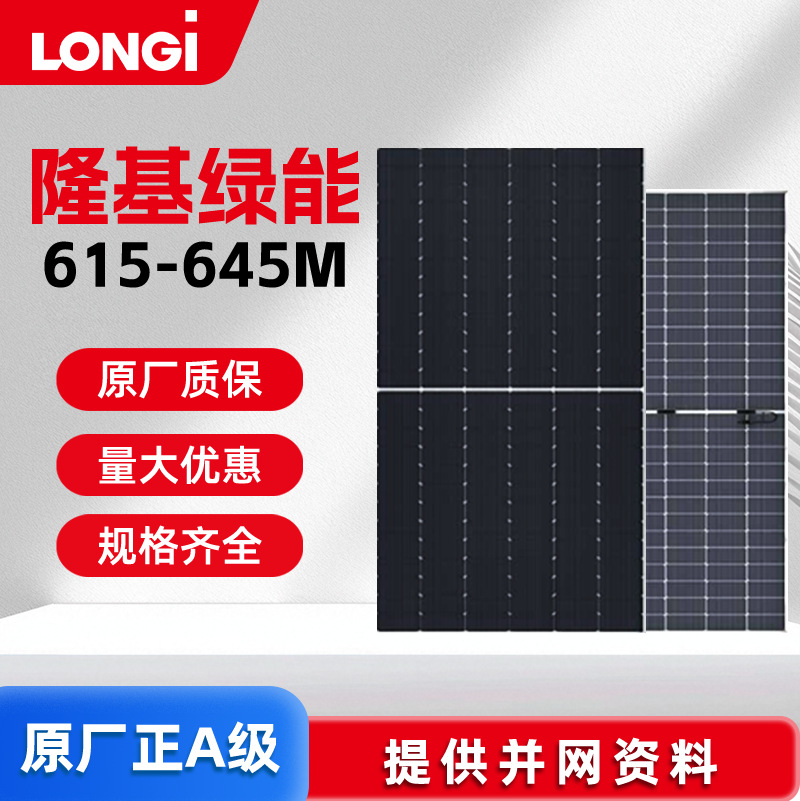 Longi Photovoltaic Panel Himo7 615W620W625W630W Solar Power Panel Dual Photovoltaic Module Battery Panel
