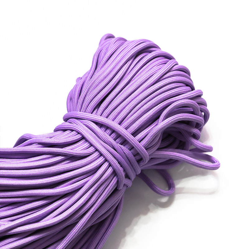 Cuerdas de poliéster coloridas de 5 mm cuerdas redondas cuerdas de agrupación resistentes al desgaste DIY cuerdas tejidas a mano colgante de llaver creativo