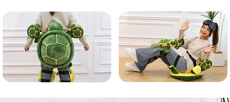 Cartoon Ski Protective Gear, Small Turtle Plush Toy, Cute Turtle Hip and Knee Pads, Anti-Fall Cushion for Adults and Children