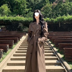 长款高个子风衣外套女2025春秋新款韩系感日系休闲英伦风