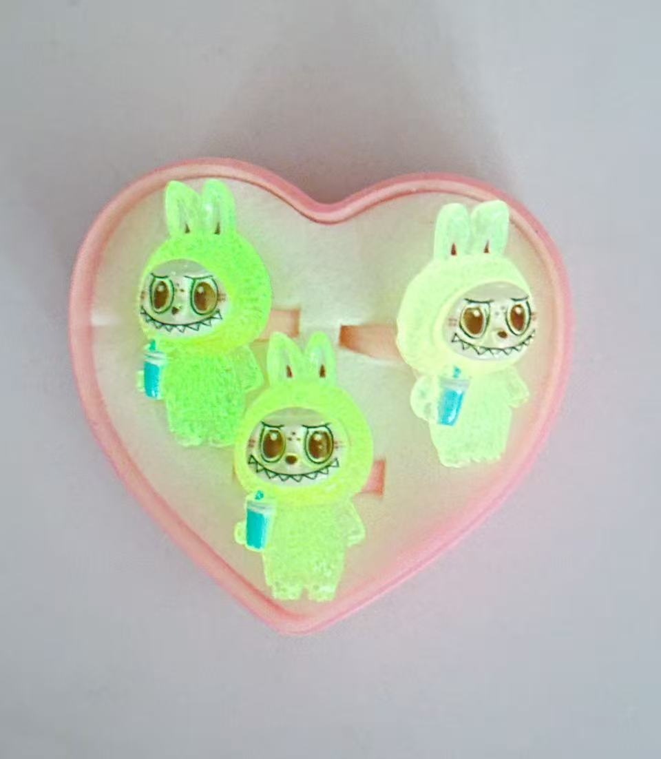 3 pack [glow in the dark] labubu