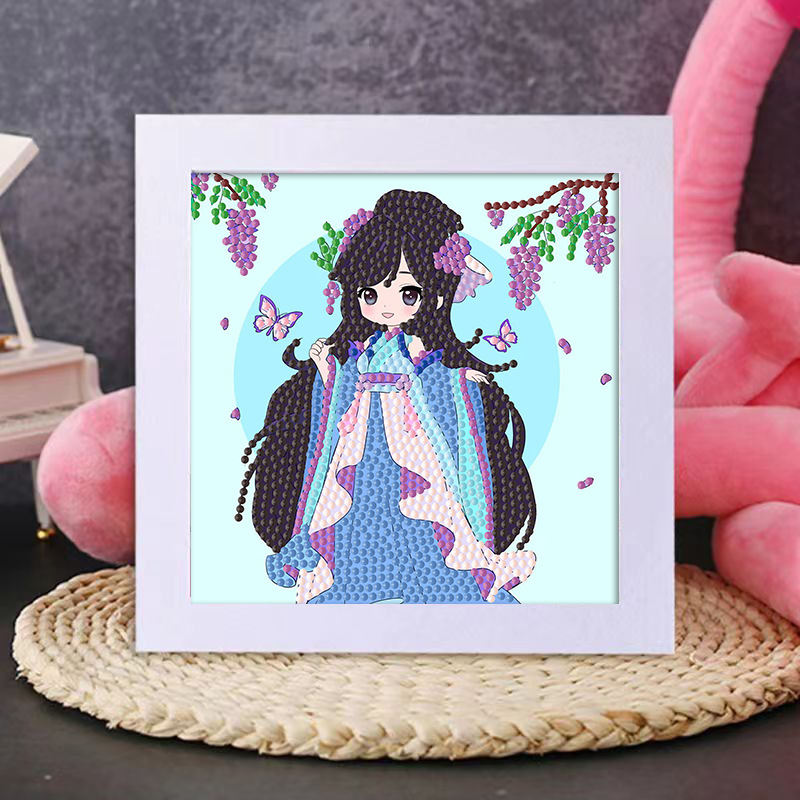 Diamante infantil DIY hecha a mano con material de marco paquete de dibujos animados Sanliou pegatinas de diamante regalo al por mayor pinturas de mampostería