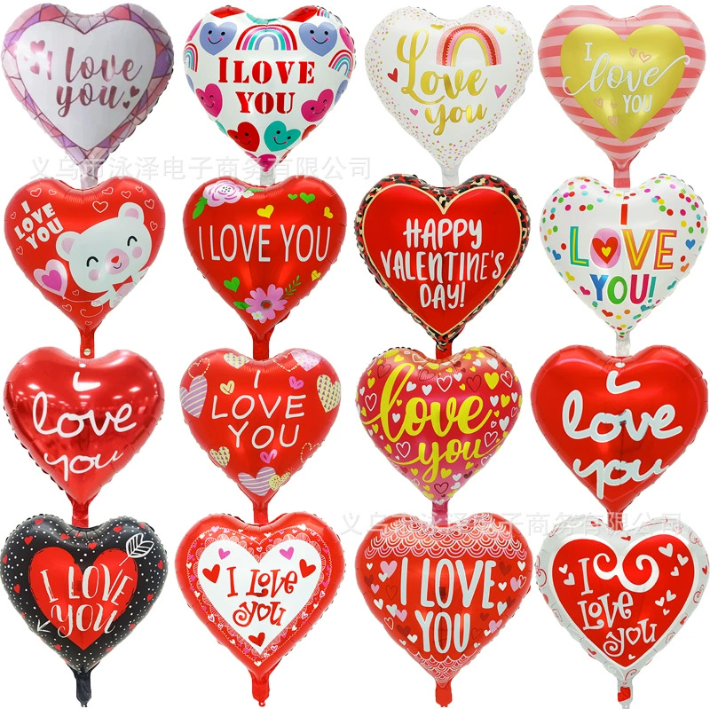 Трансграничный Новый 18-дюймовый алюминиевый воздушный шар ко Дню Святого Валентина Love L Love You Танабата Воздушный шар для вечеринки на День Святого Валентина