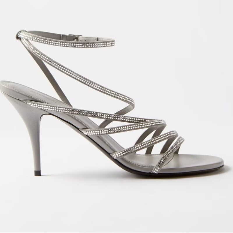 New Style Rhinestone Women's Shoes, Thin High Heels, Fairy-Style Sandals, Sexy and Fashionable High-Heeled Wedding Shoes, High Heels Sandals