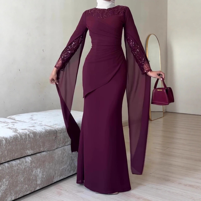 In-Stock New Fashion Women's Foreign Trade Dress, Sequin Patchwork, Irregular Waist Design, Stylish Dress In-Stock New Fashion Women's Foreign Trade Dress, Sequin Patchwork, Irregular Waist Design, Stylish Dress