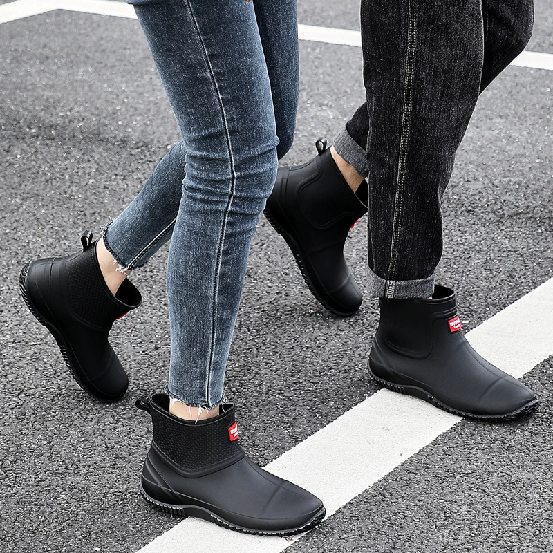 Водонепроницаемые нескользящие мужские сапоги дождя утолщенные износостойкие мужчины и женщины водонепроницаемые силиконовые сапоги дождя наружные нескользящие сапоги для дождя оптом