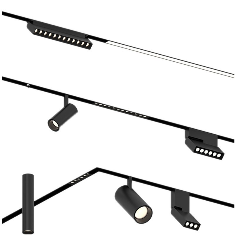 La pantalla alta se refiere a la lámpara de succión magnética instalada sin ranuras para instalar la lámpara de succión magnética ultrafina LED negra tipo techo