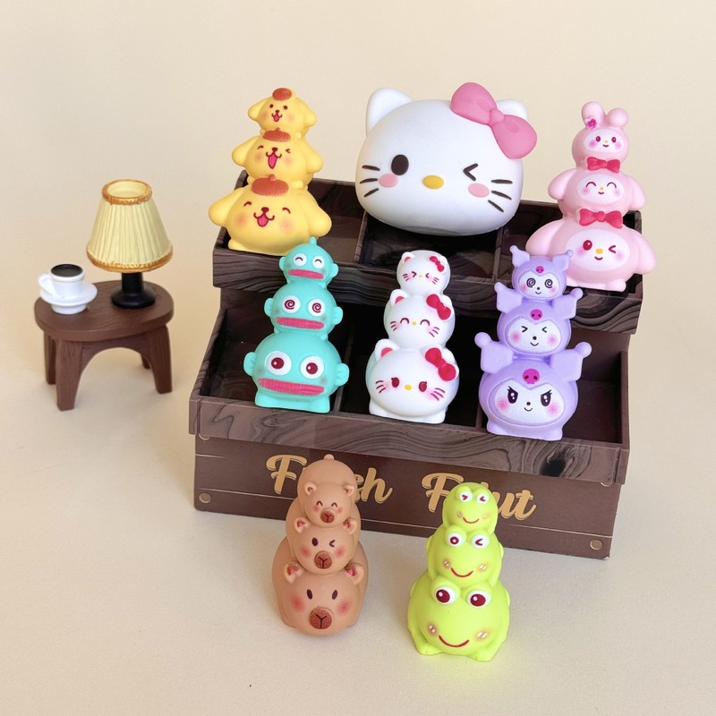 手感漆三丽欧叠叠乐 盲袋萌粒diy饰品挂件钥匙扣桌面摆件树脂配件|undefined