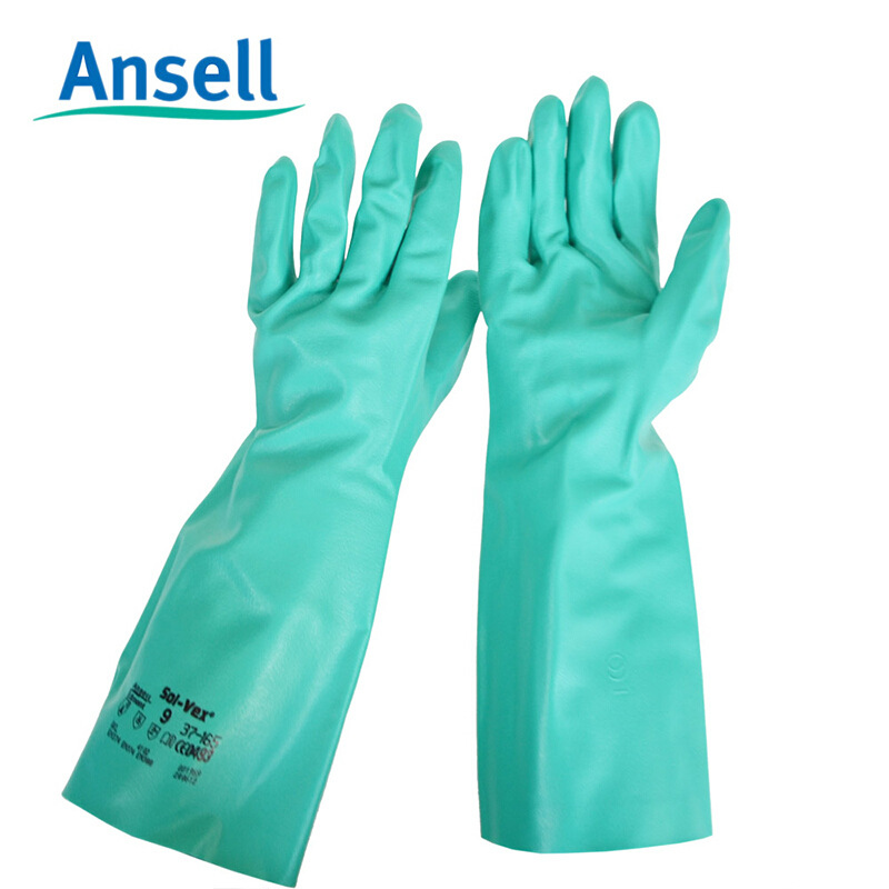 安思尔  37-165 抗溶剂腈胶无衬垫手套