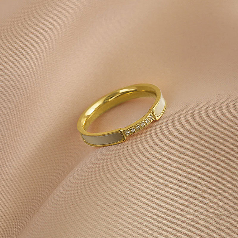 Grenzüberschreitender Verkaufsschlager: Japanische und koreanische, leichte und vielseitige Mikro-Einlegearbeiten aus Muscheln, Roségold und weißem Perlmutt_voghion.com