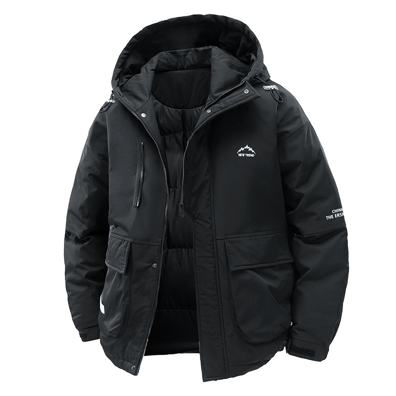 Cotton winter new fashion brand American workwear windproof outdoor loose thick hooded cotton jacket men's coat_voghion.com