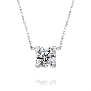 Carefully Selected K Gold Moissanite Pendant High Quality Synthetic Moissanite Pendant 18K White Gold Inlaid Moissanite Necklace
