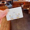 Silver needle, white goods, rabbit, fashionable cute design earrings, silver 925 sample, trend of season, internet celebrity, wholesale