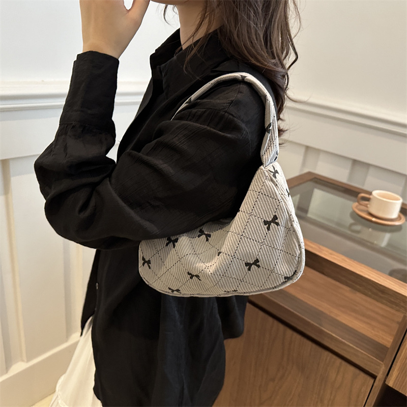 Bolsos de tela de lámpara de mujer 2024 nuevo bolso de hombro pequeño Zhongzhong alto valor de cara bolso de mano universal