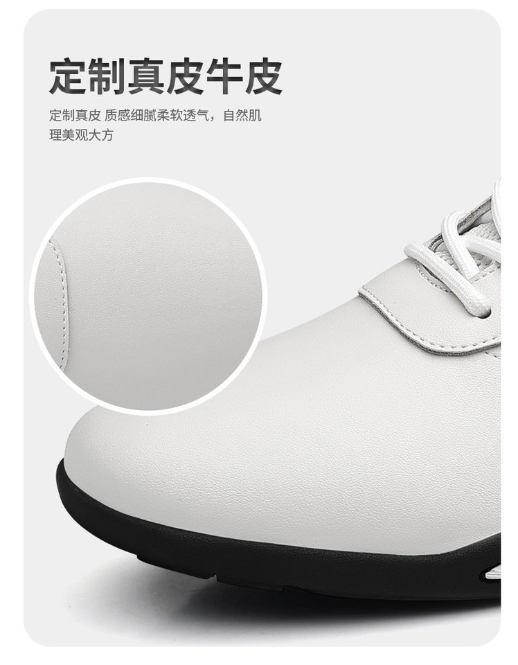 Giày sneaker nam da bò mặt mềm chống mài mòn, đế cao su gót thấp 1–3 cm, phối đồ dễ — PZ9872 màu trắng, PZ9872 màu đen chi tiết 7