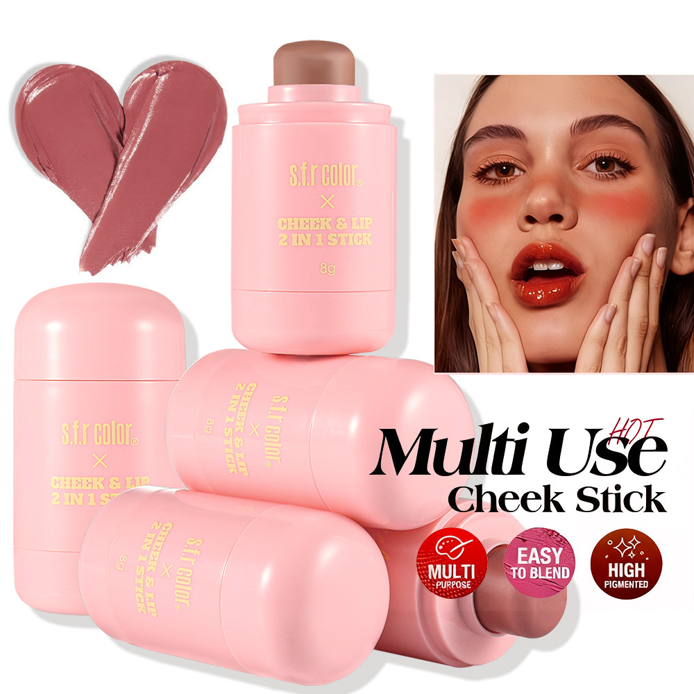 Barra de Rubor para Labios y Mejillas Efecto Mate para Labios y Rostro