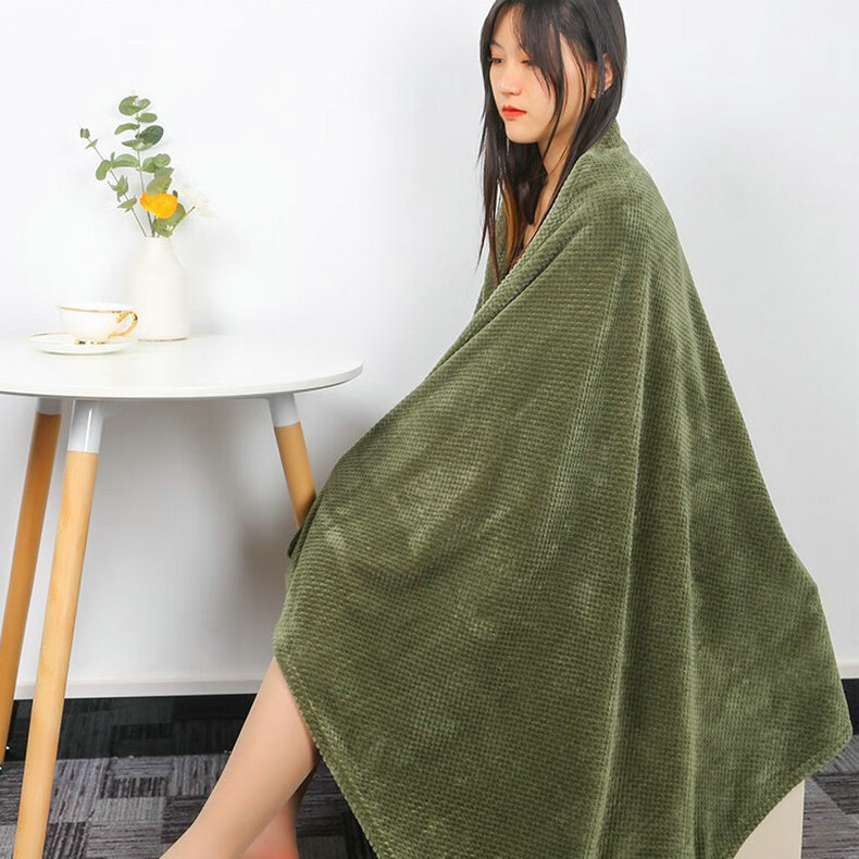 菠萝格毛毯定制批发毯加厚尺寸颜色冬季纯色厂家超柔软云貂绒