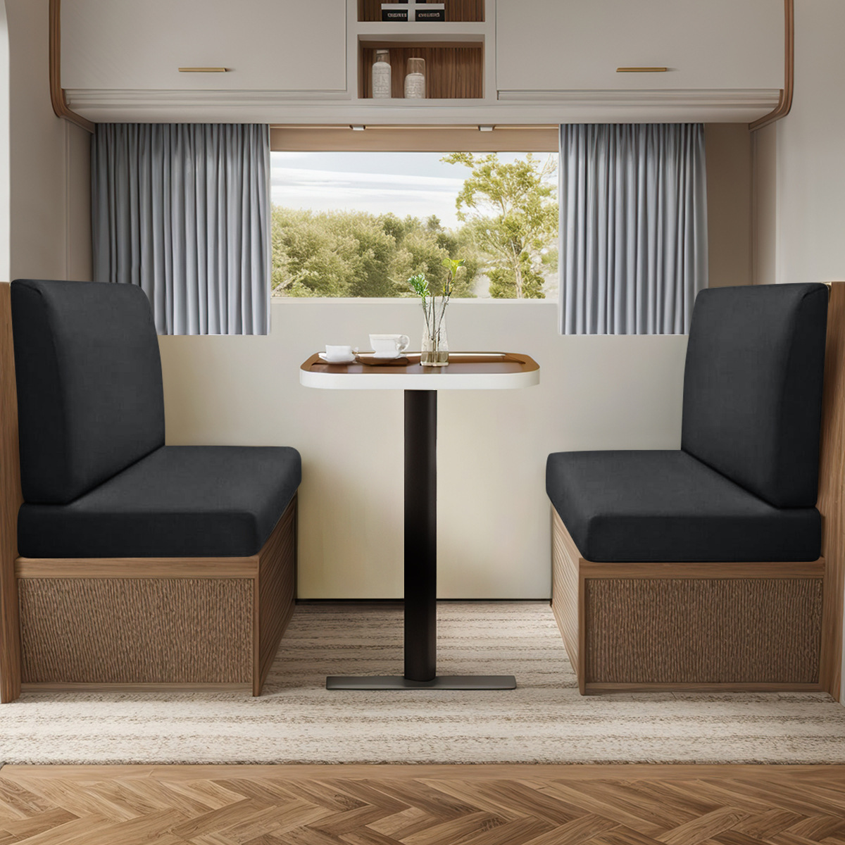 Amazon elástico transfronterizo 75D seda de leche impermeable cojín de RV cubierta de sofá cubierta de RV universal de color sólido