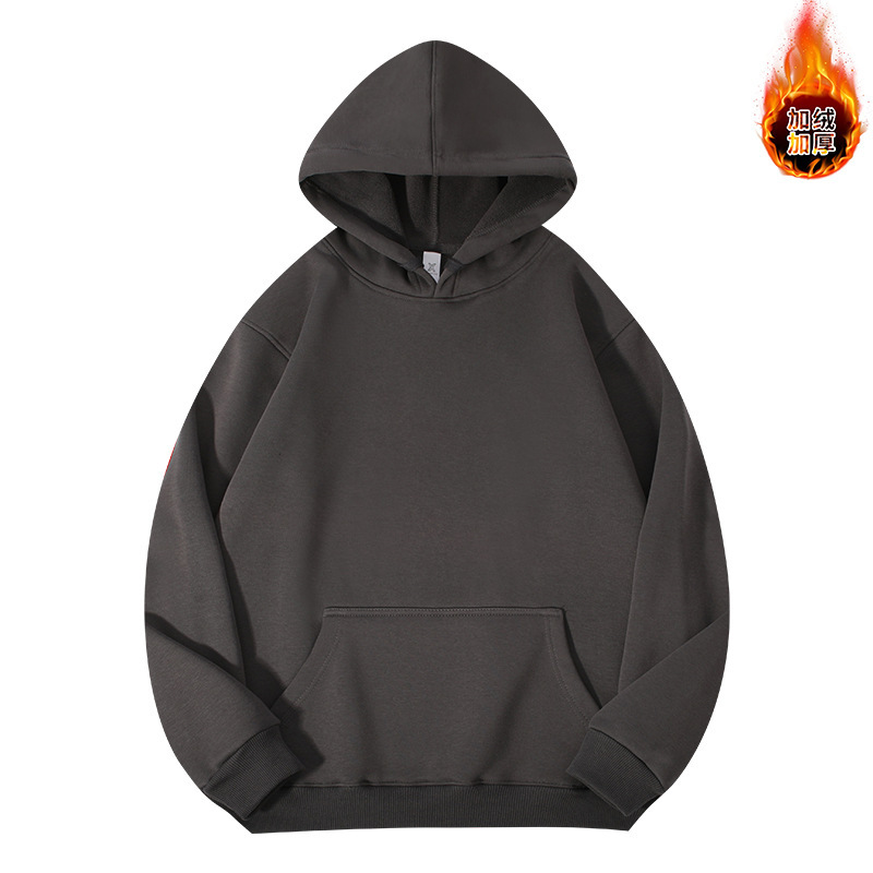 Suéter con capucha de terciopelo austriaco pesado de 420g más sudadera con capucha suelta de terciopelo para hombre suéter suelto de otoño e invierno