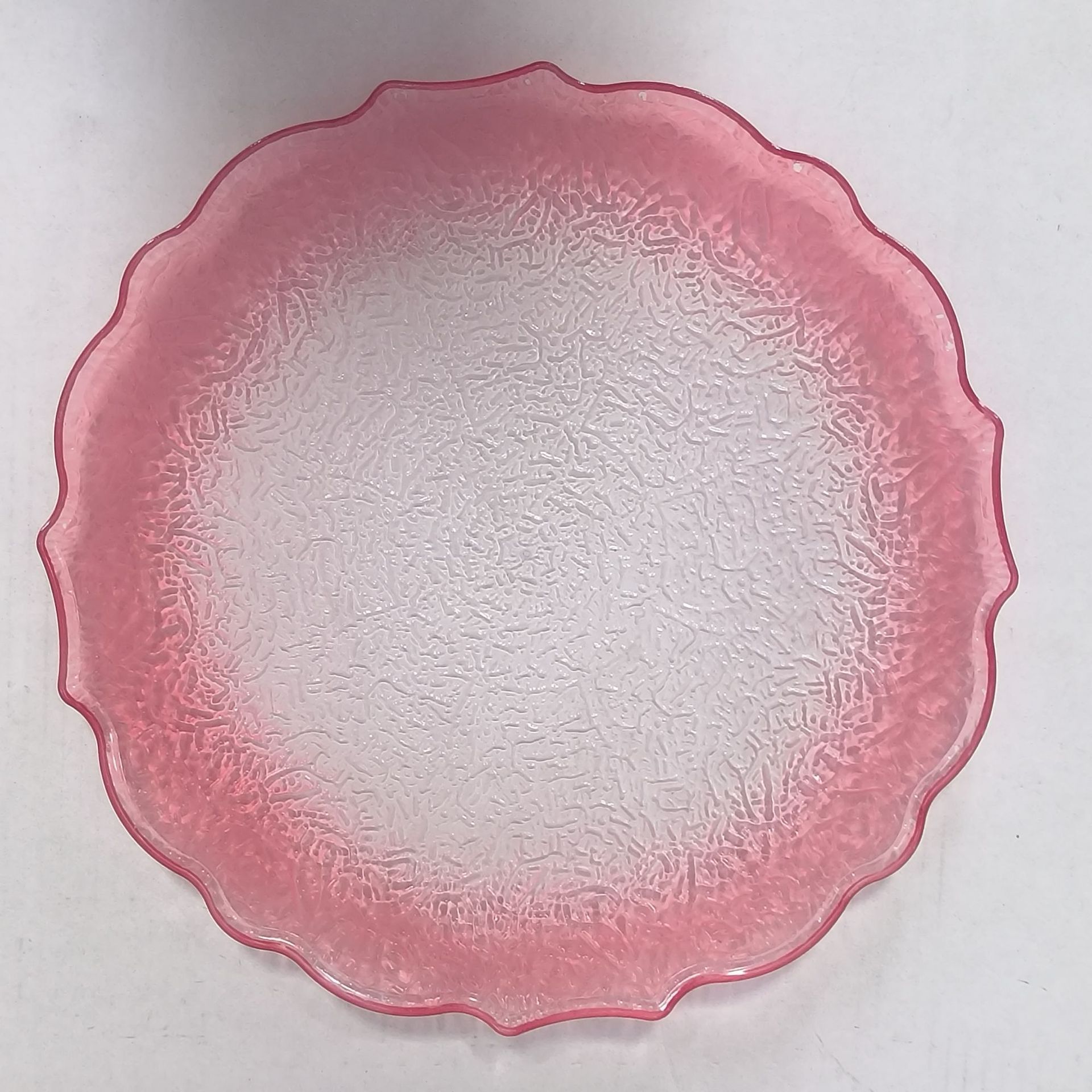 13 pulgadas acrílico transparente cargador de bordes de oro plano boda navidad baby shower party decoración plástica