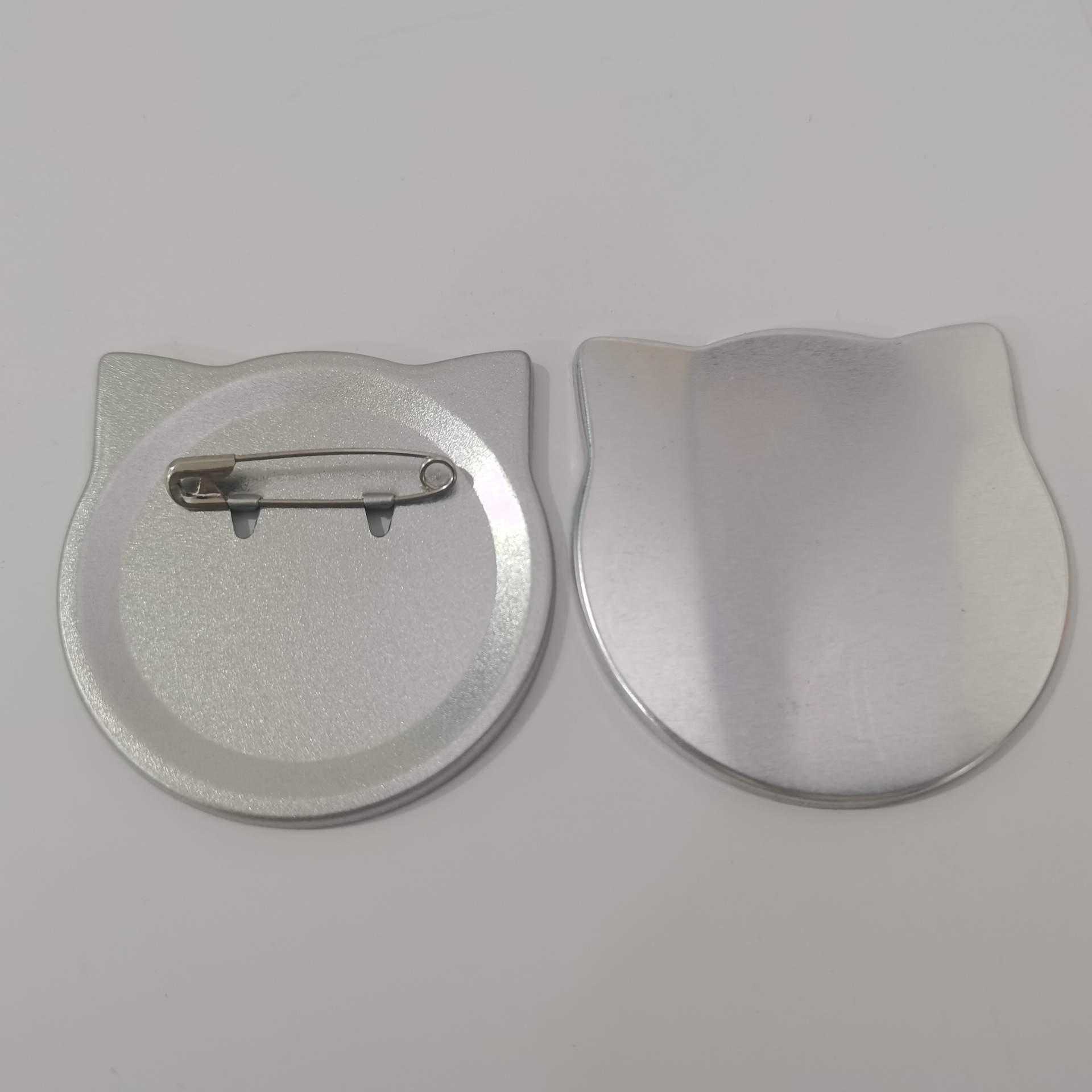 猫头猫脸异形徽章耗材别针式猫耳吧唧马口铁胸章制作品质空白材料