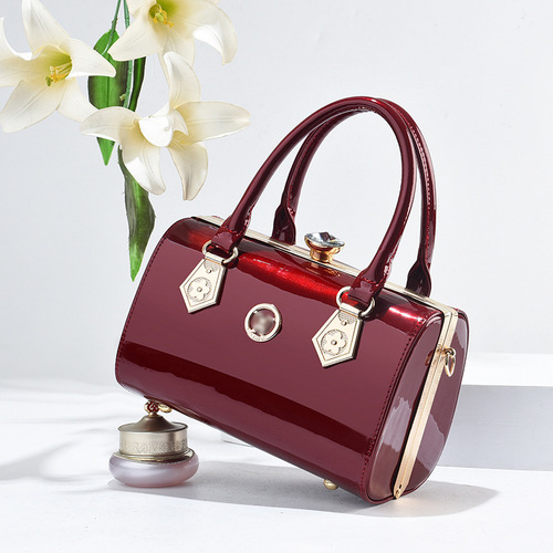 [Dropshipping]  European and American new fashion bright leather handbags large capacity women's shoulder crossbody bag trendy