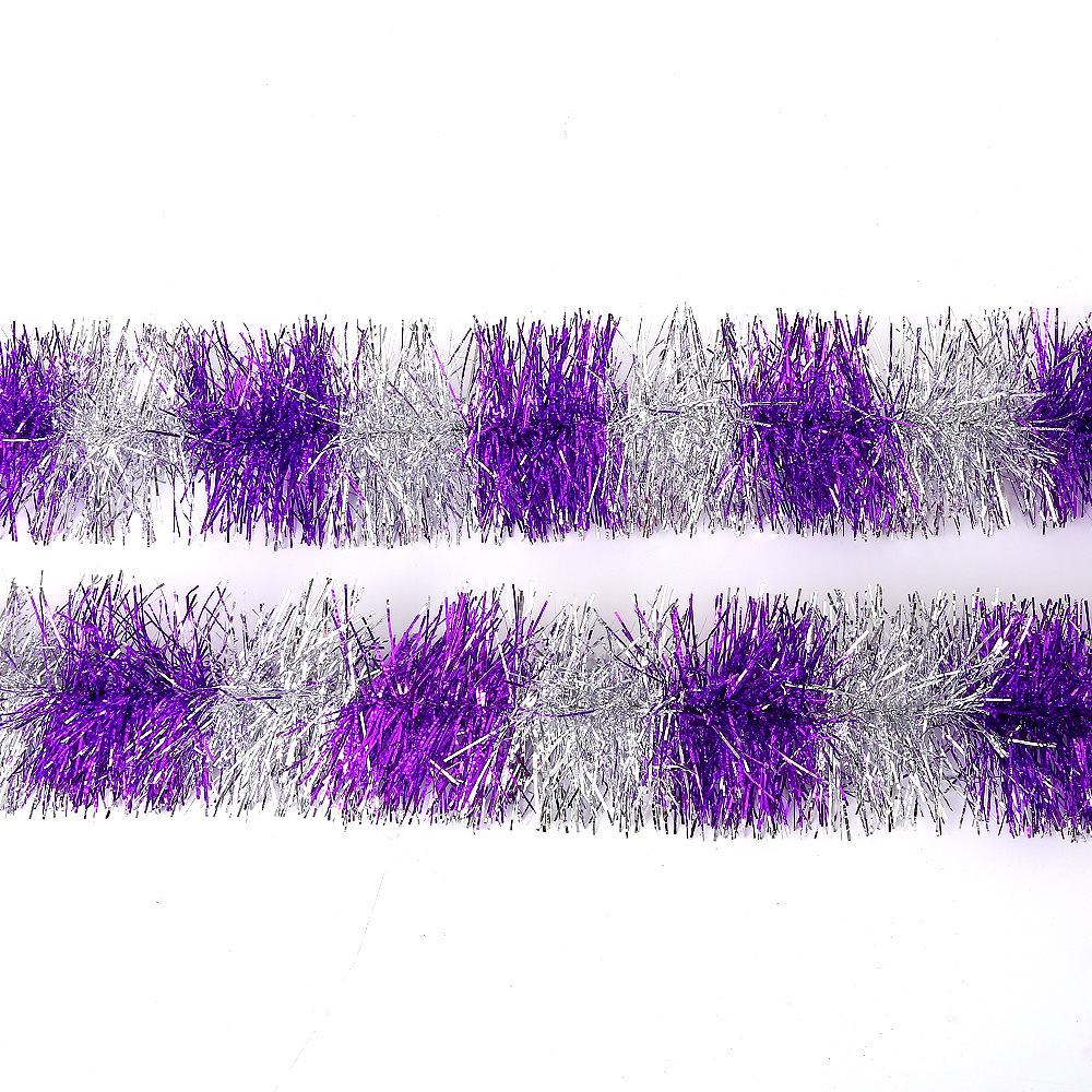 Transfronterizo 9cm sección de decoración de Navidad rayas de lana de colores fiesta centro comercial diseño Garland cinta fábrica al por mayor