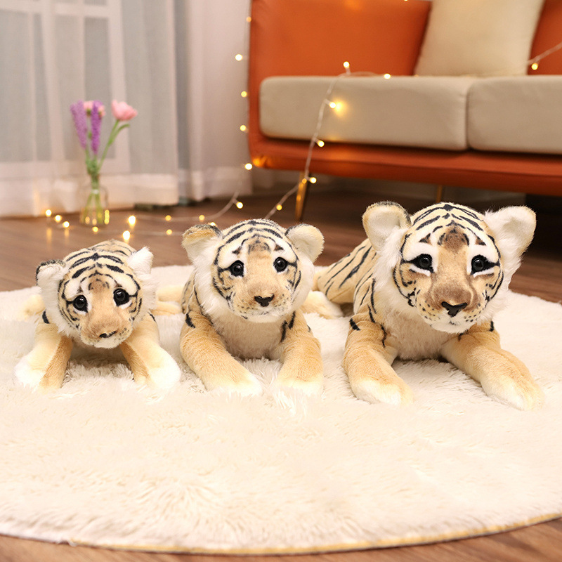 Simulación pequeño Tigre muñeca de peluche de juguete León leopardo muñeca niños comodidad almohada muñeca de trapo actividad regalo