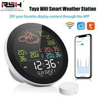 RSH Полнофункциональный интеллектуальный термометр Wi-Fi метеорологическая радиоволна метеостанция внутренней и наружной температуры и гигрометра метеорологические часы