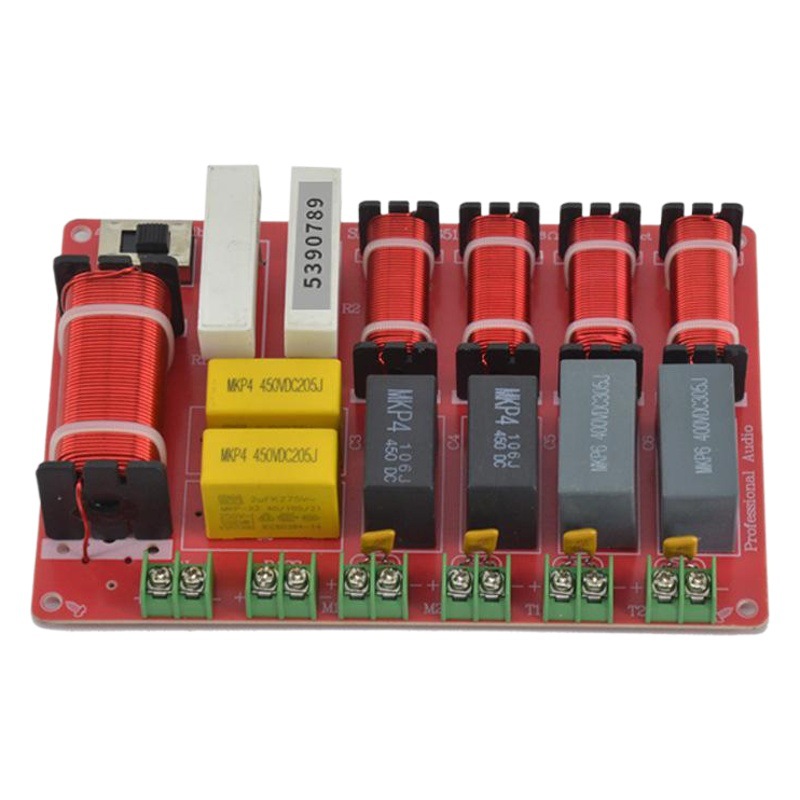 Divisor de frecuencia dos escuela secundaria uno bajo de cinco vías de alta potencia KTV etapa altavoz modificado Crossover divisor