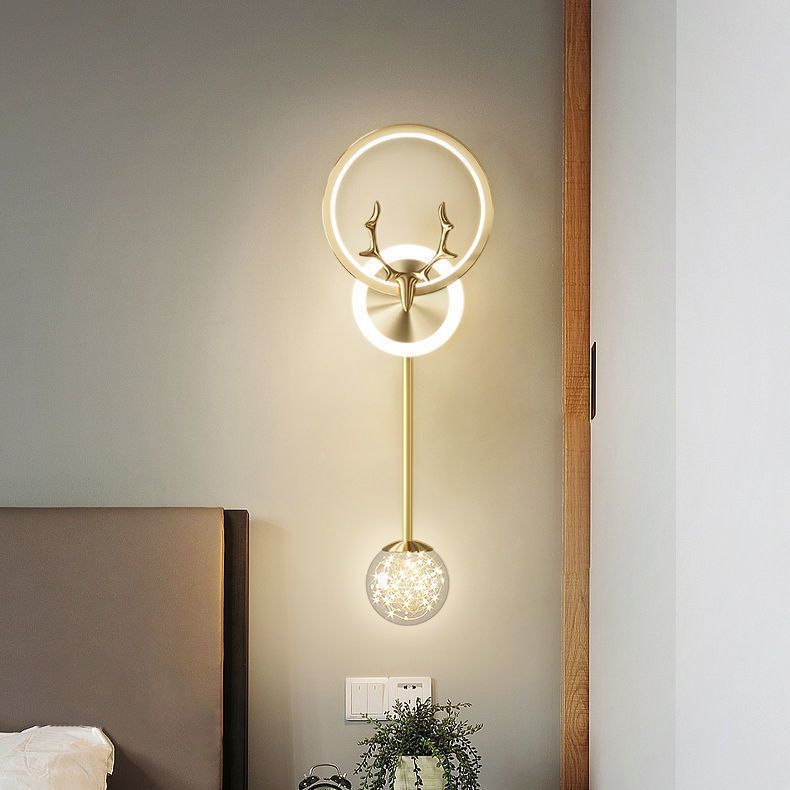 lámpara de pared dormitorio lujoso estilo moderno minimalista lámpara nórdica pasillo lámpara de fondo de la sala de estar lámpara de pared