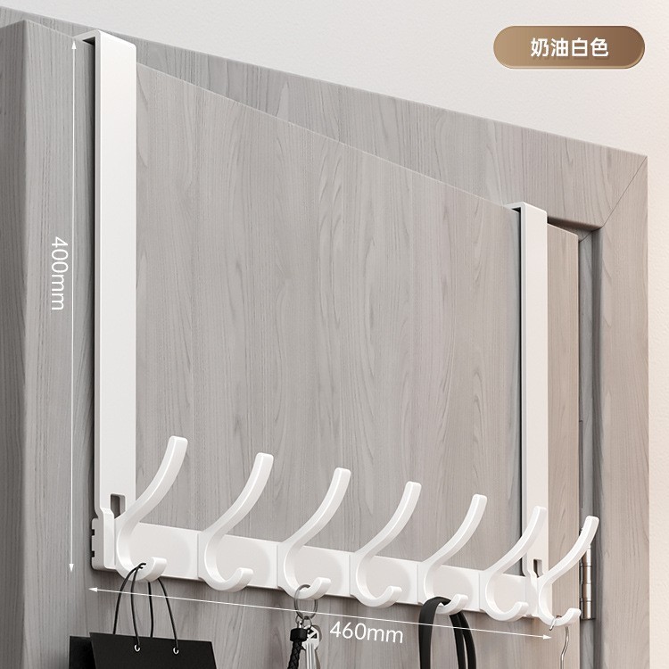 ドアの後ろのフックの新しい穴を開けないハンガーのドアの上に長いドアのバック式の服の神器の寝室の収納棚を掛けます。|undefined