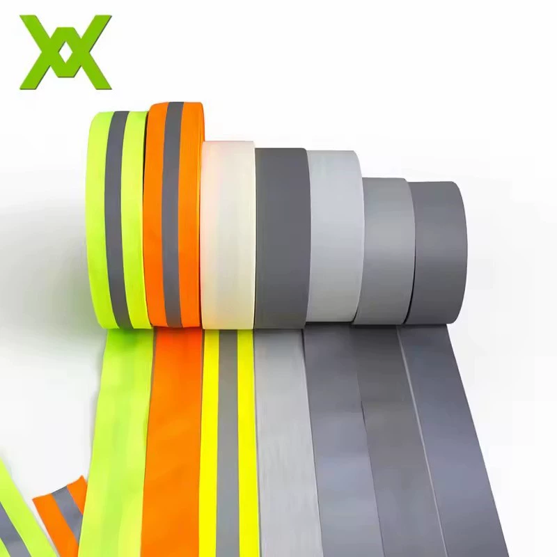 Пу высокая яркость каждого светоотражающего материала Горячая наклейка пленка предупреждение ткацкой решетки ПВХ светоотражающая полоса